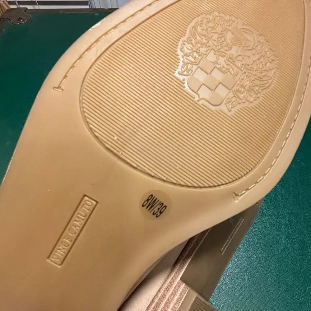Vince Camuto Caylas Woven Suede Penny Loafers in Beige Sz 8 W - Picture 9 of 16